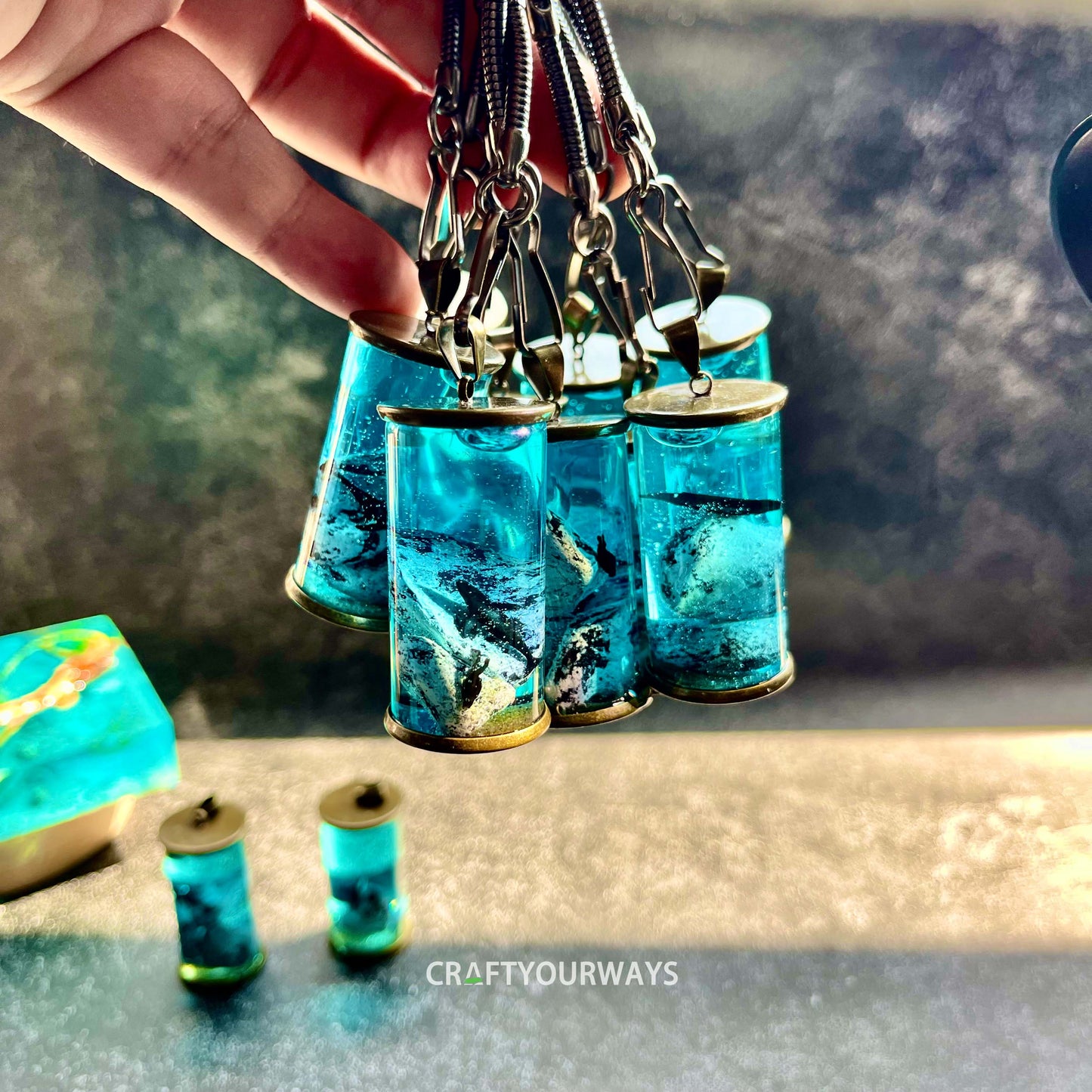 Whale Swimming in the Ocean Pendant Necklace